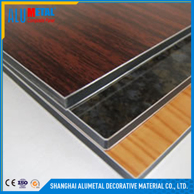 2 / 3/4/5/6mm maken Houten Aluminium Samengesteld Comité Blad FEVE vuurvast