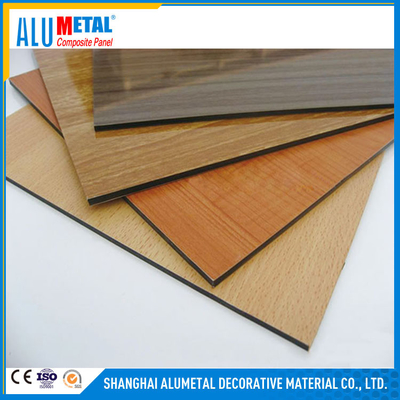 8mm Houten het Comité van de Aluminiumlegering Samengesteld Blad Decoratief Materiaal