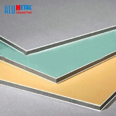 Geborsteld PVDF-Aluminium Samengesteld Comité 4mm 0.3mm de Comités van de Aluminiummuur