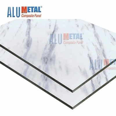 Bruine Marmeren Patroon Behandelde Aluminium Samengestelde Comité 3D Buitenmuur