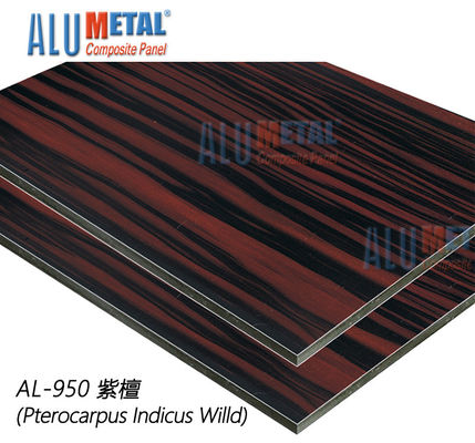 1220X2440mm Nano het Comité van het Oppervlakte Houten Aluminium Samengestelde het Bladbuitenkant 10mm van ACS