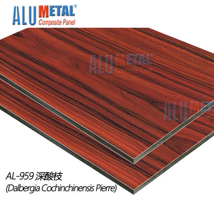 0.06mm Geschilderd Met een laag bedekt Aluminiumblad 4mm Acm-Comité 1250mm Binnen voor Villa