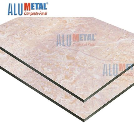 de 2440mm Geanodiseerde Marmeren Aluminium Samengestelde Comité Plaat van het Blad Witte 7mm Aluminium van ACS
