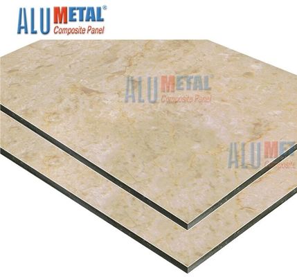 de 2440mm Geanodiseerde Marmeren Aluminium Samengestelde Comité Plaat van het Blad Witte 7mm Aluminium van ACS