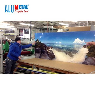1250mm 8mm PE Aluminium Samengestelde Comité het Comité van de Aluminiumraad Spiegeloppervlakte AA3003