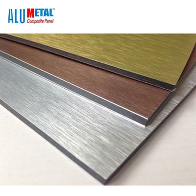 3MM Dun Geborsteld Aluminium Samengesteld Comité Bladmetaal 1570MM AA1100
