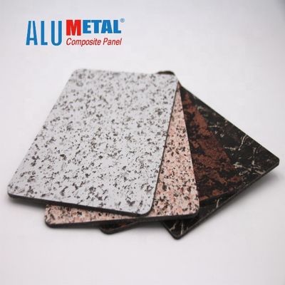 5000mm Marmeren Aluminium Samengesteld Comité AA1100 8mm de Houten Buitenbekleding van Korrelacs