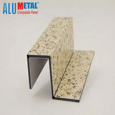 5000mm Marmeren Aluminium Samengesteld Comité AA1100 8mm de Houten Buitenbekleding van Korrelacs