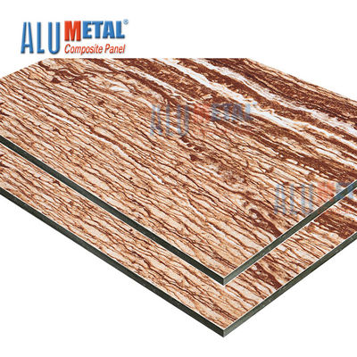 Marmeren LDPE 0.70mm PE Aluminium Samengestelde Comité Bekleding Nano 2440mm van de Bladacs Muur