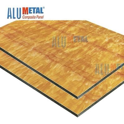 0.08mm 6mm Houten Plastic Marmeren Aluminium Samengestelde Comité Buitenodm van de Muurbekleding