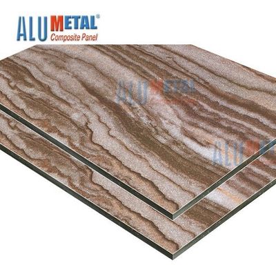 0.08mm 6mm Houten Plastic Marmeren Aluminium Samengestelde Comité Buitenodm van de Muurbekleding