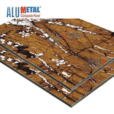 Marmeren LDPE 0.70mm PE Aluminium Samengestelde Comité Bekleding Nano 2440mm van de Bladacs Muur