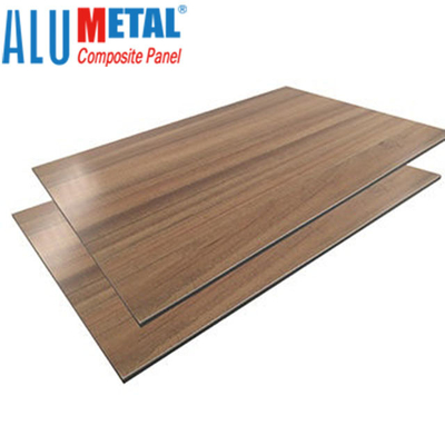 5mm Houten Geborstelde Aluminium Samengestelde Comité Hoge Glanzend