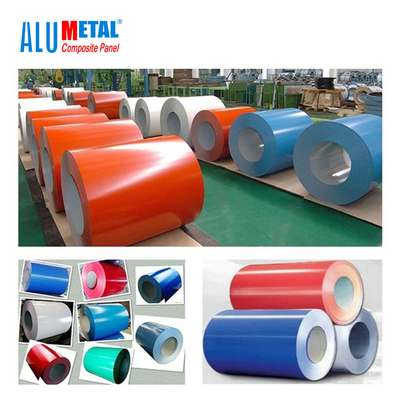 Met een laag bedekte het aluminiumrol 200MM van PVDF FEVE Versiering voor Bouw